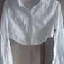 crop white shirt fits Xs s Image 3