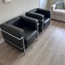 LC2 Club Chair by Le Corbusier (Alivar) Black Leather Armchairs Image 6