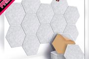 12 Packs Self-Adhesive Acoustic Absorption Panels, High Density 12" X 10" X 0.4" Soundproof Acoustic Panel, Hexagon Sound Absorbing Panels for Recording Studio &amp; Home &amp; Offices (FREE POSTAGE)