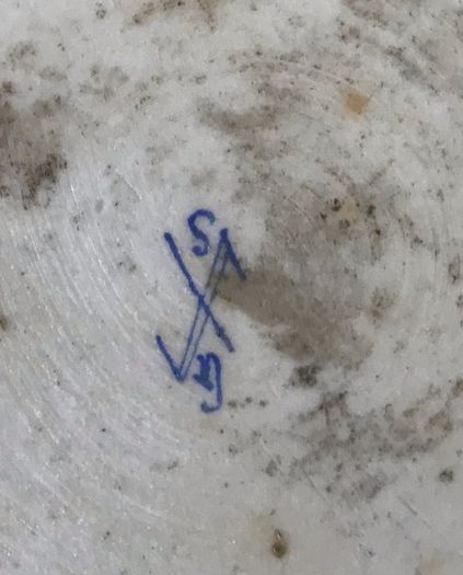 Antique Hand Painted Meissen Plate