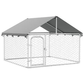 Outdoor Dog Kennel with Roof 200x200x150 cm