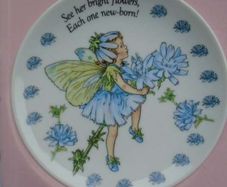 Flower fairy plate, Home decor, Gift.
