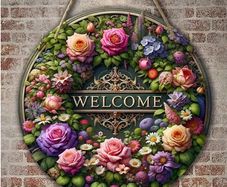 Colourful 'Welcome' Sign - nice gift