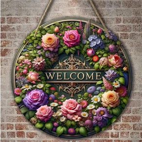 Colourful 'Welcome' Sign - nice gift