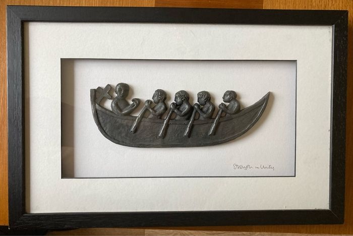 Wild goose sculptural metal picture- great gift