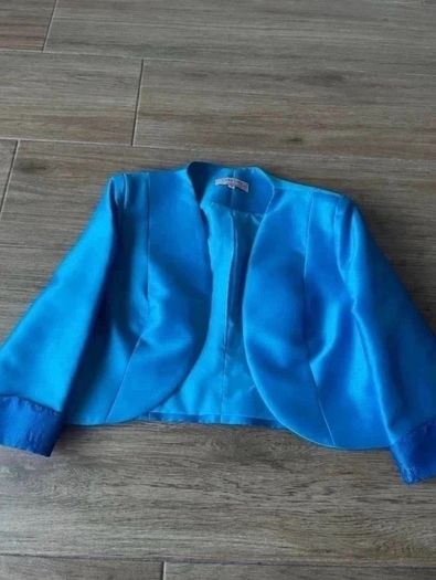 Blue mother of the bride wedding outfit with hat