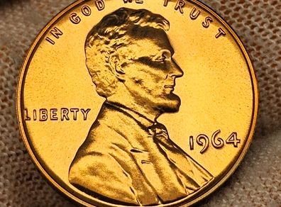 USA United States 1964 Proof Lincoln Memorial Penny Cent Beautiful Gem Proof