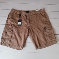 New mens Diesel Cuban brown cargo shorts W38