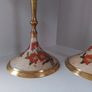 Two Brass & Enamel Candlesticks Image 2