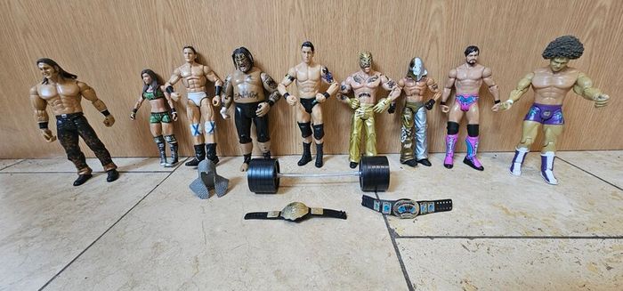 WWE 54 action figures, The 4 wrestlers in the last photo are sold