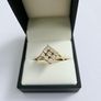 Vintage 18ct Yellow Gold Diamond Cluster Ring Image 2