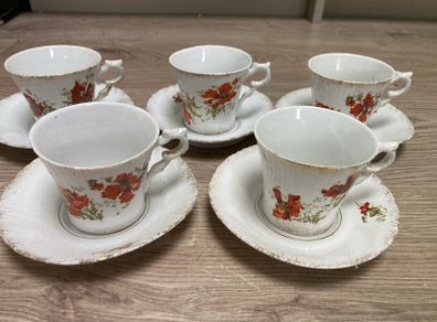 Antique cups and saucers