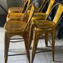 SIX 1930's Genuine Tolix Bar Stools. Image 4