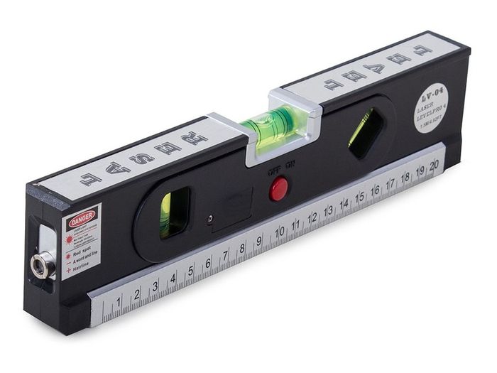 New Multifunctional Laser Level Marker 250cm Measuring Tape 3 Bubble DIY #1439