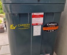 Carbery 650L slimline bunded oil tank.