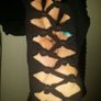 Oasis black fancy ripped leggins size XS  UK8 EUR36 Postage included Image 2