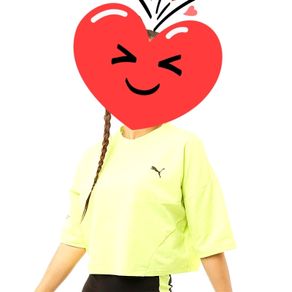 Puma Womens Evide Crop T-Shirt Sunny Lime New