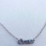 PANDORA Sterling Silver 925 Blue Zircon Stone Love Necklace length 18" - 3,61g Image 5