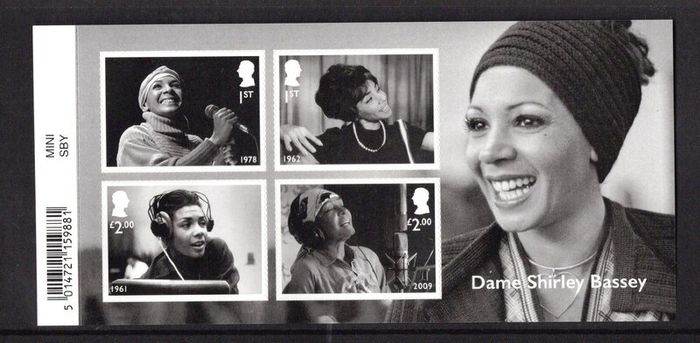 2023 Great Britain Dame Shirley Bassey Commemorative Stamps Miniature Sheet Mint Never Hinged (MNH)