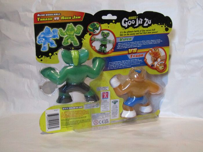 Heroes of Goo Jit Zu 2 Pack Action Figures Battle Pack Tygor vs Viper Figure Brand New Sealed Rare Hard To Find