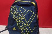 Adidas Classic Backpack  Navy Blue &amp; Yellow  Great Condition