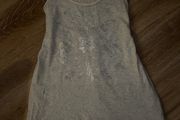 Indigo Dressy Stone long Vest Top Size 14