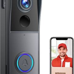 Wireless WiFi Video Doorbell Camera, 1080P HD Smart Video Door bell with Camera Battery Operated PIR Motion Detection Night Vision 2-Way Audio Support SD Card (FREE SHIPPING)