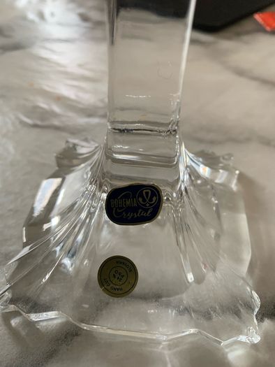Vintage Art Deco Crystal Candle stick