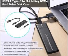 Brand New 2-in-1 M.2 SSD Enclosure NGFF & NVMe Dual Protocol Aluminum Case