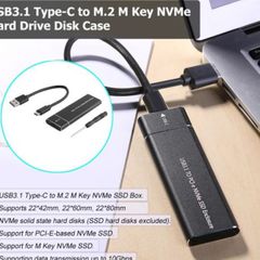 Brand New 2-in-1 M.2 SSD Enclosure NGFF & NVMe Dual Protocol Aluminum Case