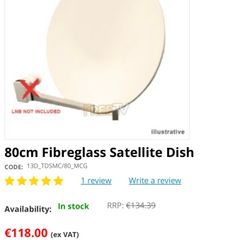 Satellite Fibreglass 80cm Dish