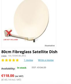 Satellite Fibreglass 80cm Dish