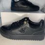 New Mens Designer Black Leather Shoes with Gold Detail Image 3