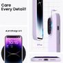 Liquid Silicone Case For Apple iPhone 14 Pro Max Luxury Thin Phone Cover Liliac Purple Image 4
