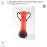 Vase Glass Nouveau Floor Vase Copper Handles Image 5