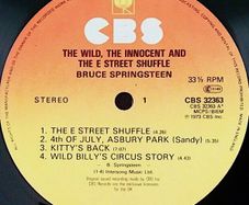 Bruce Springsteen The Wild, The Innocent & The E Street Shuffle Rock UK Vinyl