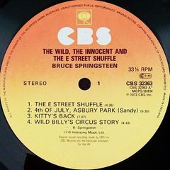Bruce Springsteen The Wild, The Innocent & The E Street Shuffle Rock UK Vinyl