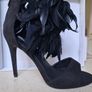 Black feather heels PRICE DROP Image 2