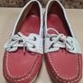 womens SEBAGO BALA BOAT shoes flats driving loafers salmon white Size UK 5 W EU 38 W Image 3