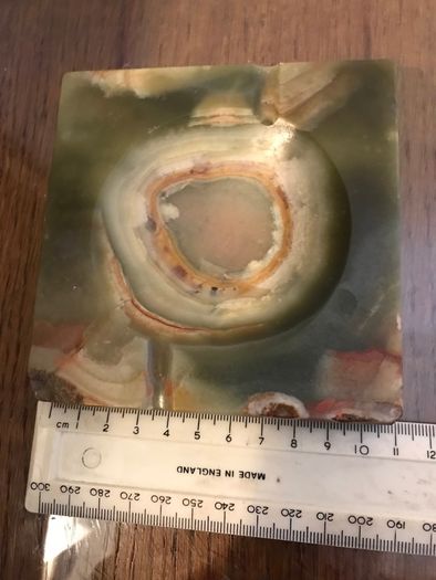 Square Green Onyx Dish