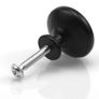 10PCS Matted Black Cabinet Knobs, Round Mushroom Drawer Knobs, 30MM Aluminum Alloy, Drawer Pull Handle, Cabinet Knobs, Door Pulls with Screws for Cupboard Wardrobe Furniture - Single Hole (FREE POSTAGE) Image 6
