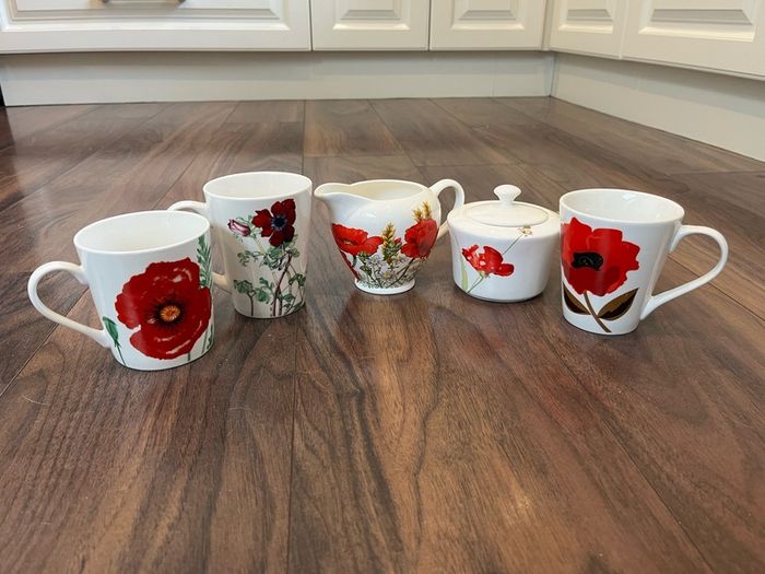 A Collection of Poppy Themed Ceramics