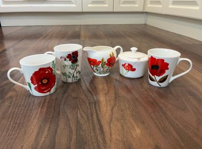 A Collection of Poppy Themed Ceramics