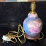 3X Antique Table Lamps - Italian Onyx Marble & Japanese Chokin Art Image 5