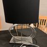 Elegant Black & Silver Table Lamp Image 2