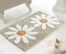 Fluer Design 100% Cotton Bath Mat Natural