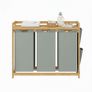 Bamboo Laundry Sorter with 3 Removable Bags and Storage Shelf 150L Image 5