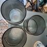 Vintage 3 glass plant holders Image 5