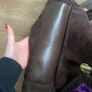 Chocolate brown suede coach bag. Rare item. Image 3
