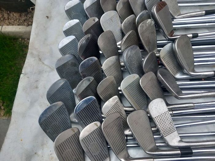 A selection of Golf clubs. Right handed clubs